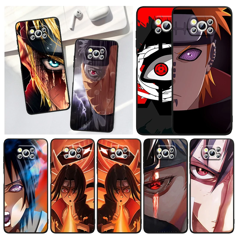 

Cute Anime Naruto Art For Xiaomi Civi Mi Poco X3 NFC F3 GT M4 M3 M2 X2 F2 Pro C3 F1 Silicone Shell Capa Black Phone Case
