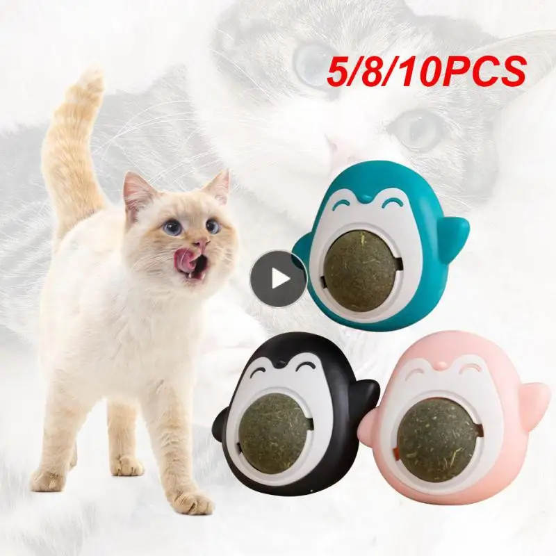 

5/8/10PCS Cat Toy Bite Resistant 2023 Interactive Cat Toy Grinding Teeth Self Hi Pet Cat Mint Pet Supplies Mint Ball Creative