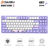 Dareu A87 Dream Cherry Axis Wired Mechanical Gaming Keyboard Macro recording Keys N-Key RollOver Keypads with PBT Keycaps