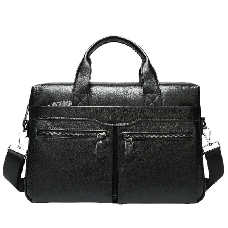 

Men Genuine Leather Handbags Business Laptop Bag Travel Briefcases High Quality Messenger Bags high-capacity Shoulder Bags