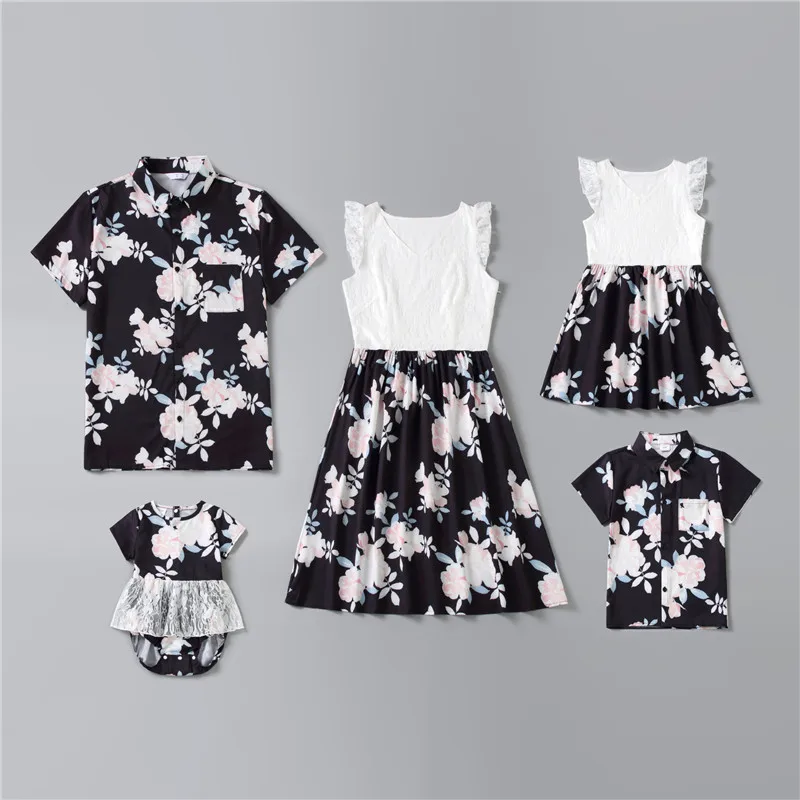 

Комбинезоны с цветочным принтом для детей и взрослых