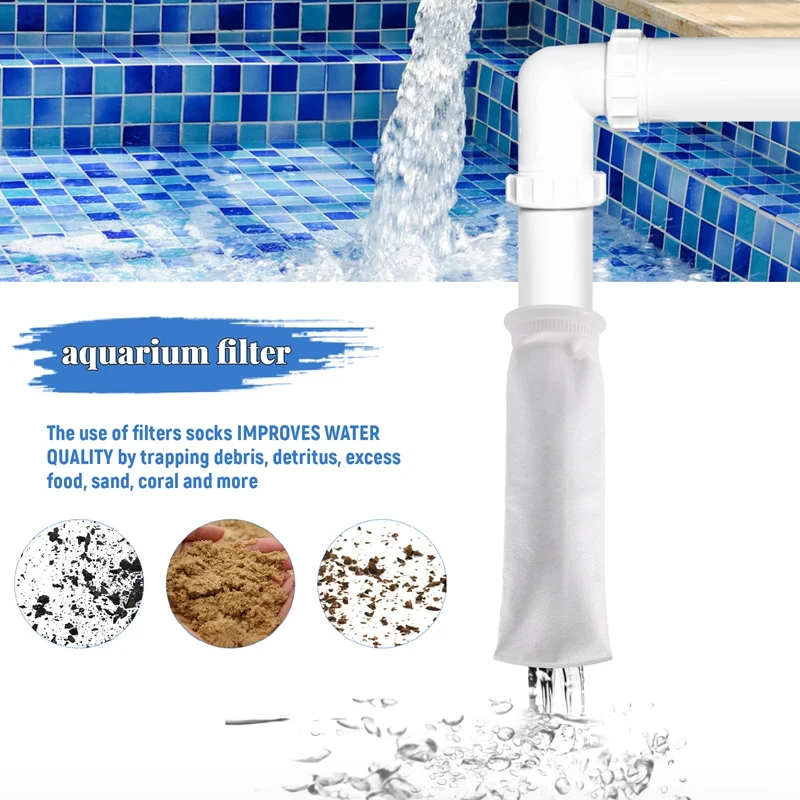 4 упаковки фильтрующих носков 200 микрометров для аквариума/сальского аквариума