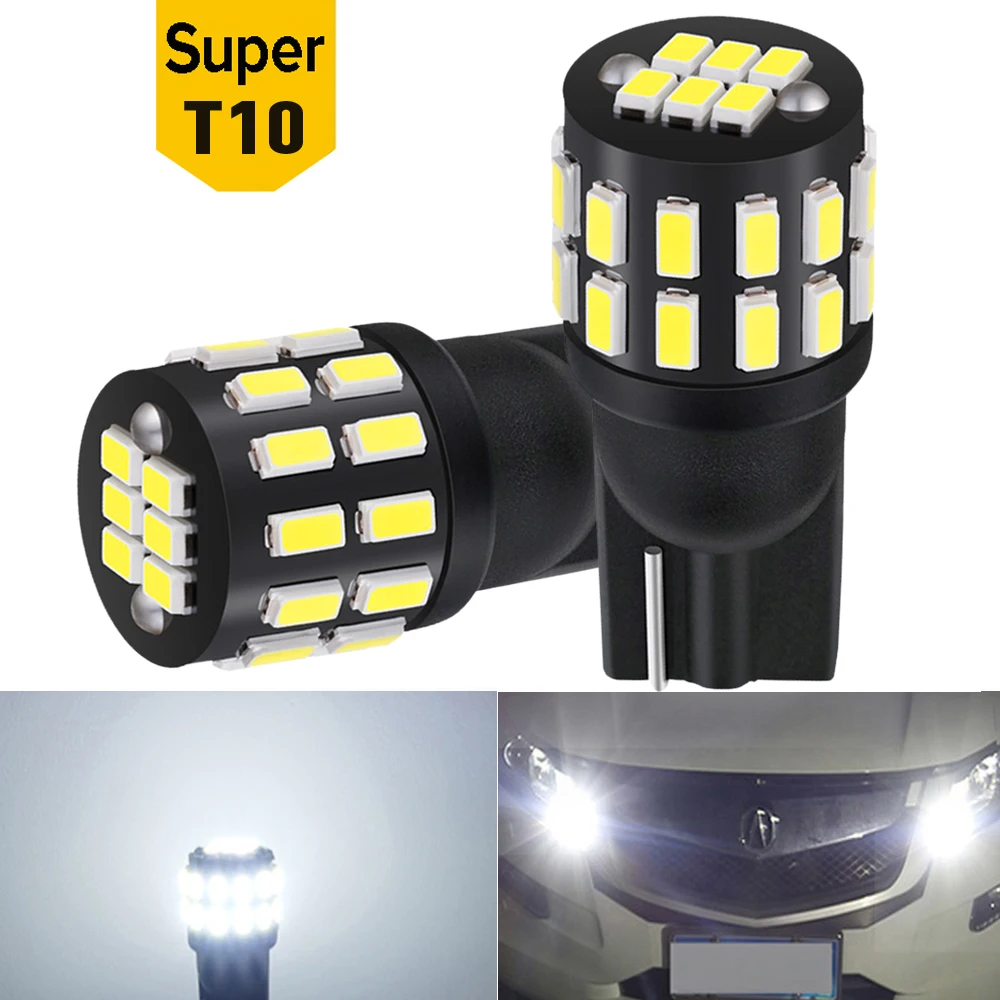 Фото 2 шт. светодиодные лампы Canbus T10 W5W для салона автомобиля Skoda Octavia A7 A5 Fabia Rapid Superb Yeti Felicia Rs Citigo - без ошибок при работе №1