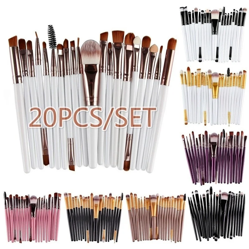 

20pcs/set Makeup Brush Set Foundation Eyeshadow Cream Eyeliner Hot-selling Beauty Tool Set