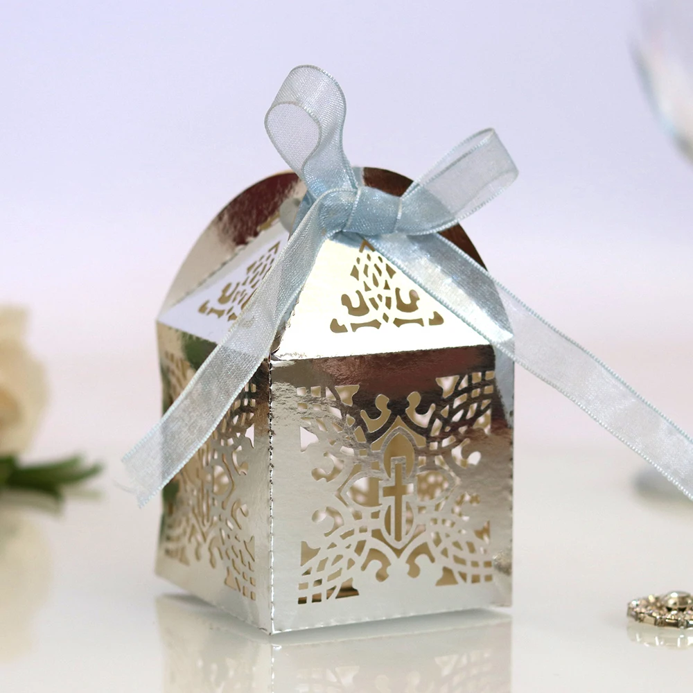 50 шт. подарочная коробка для конфет с лазерной резкой упаковка сладостей