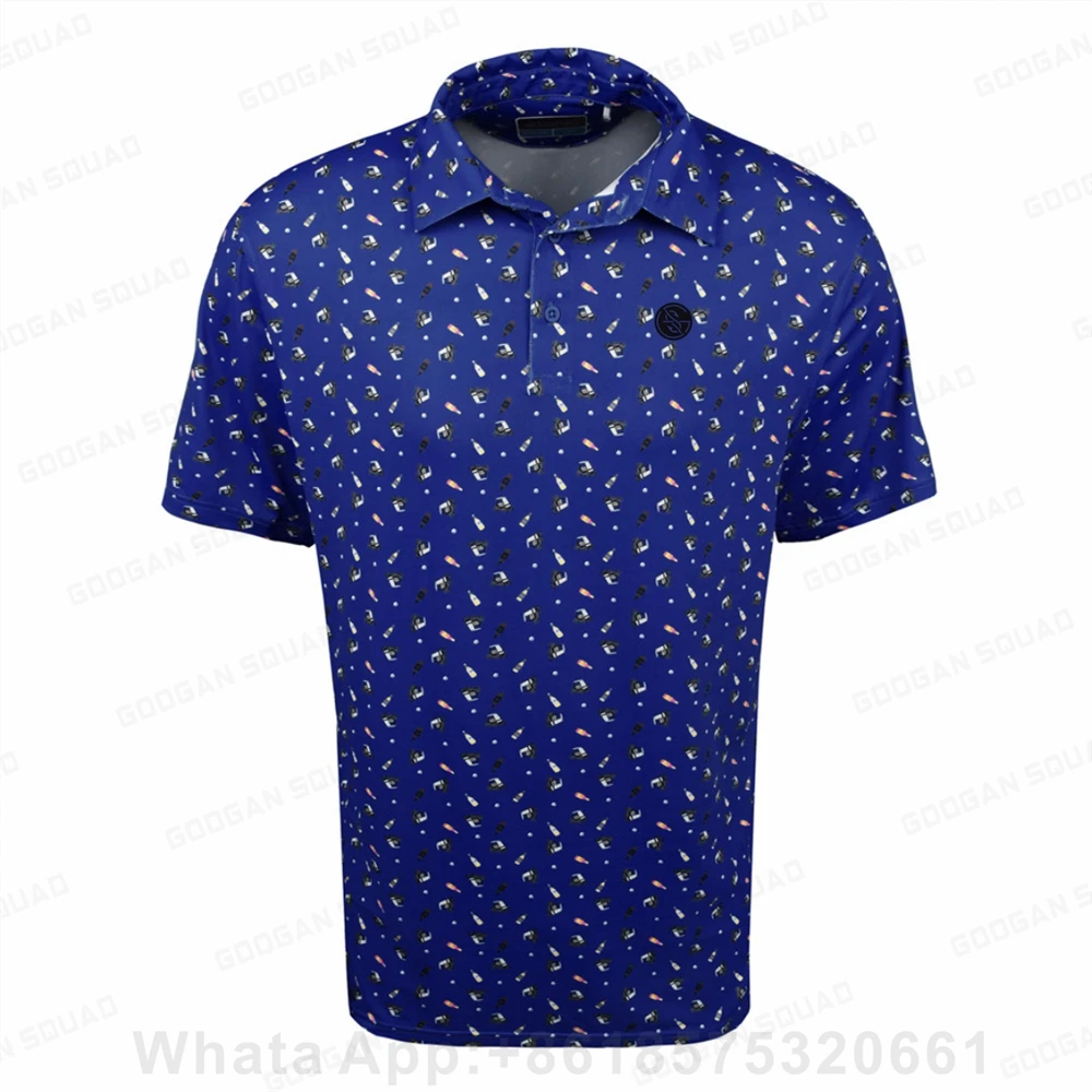 Summer Golf Men's T-shirt Breathable Quick-drying Sports High-quality Loose Elastic Polo Shirt Moisture-wicking Short-sleeve New