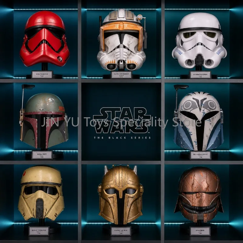 Фото Оригинальный шлем штурмовика из серии Star Wars The Black Series с звуковыми эффектами, маска Мандалорца, костюм на Хэллоуин, игрушки для косплея №5
