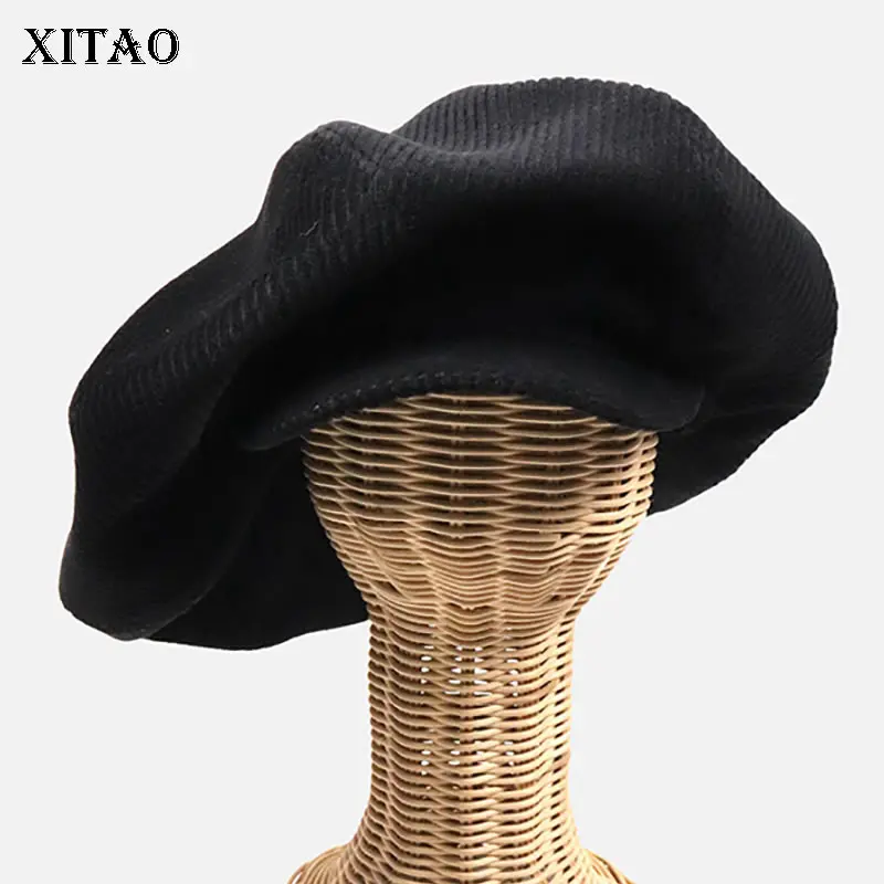 

XITAO, однотонные очень большие Лоскутные береты, весна 2022, Новое поступление, повседневные, модные, винтажные, темпераментные, универсальные, ...