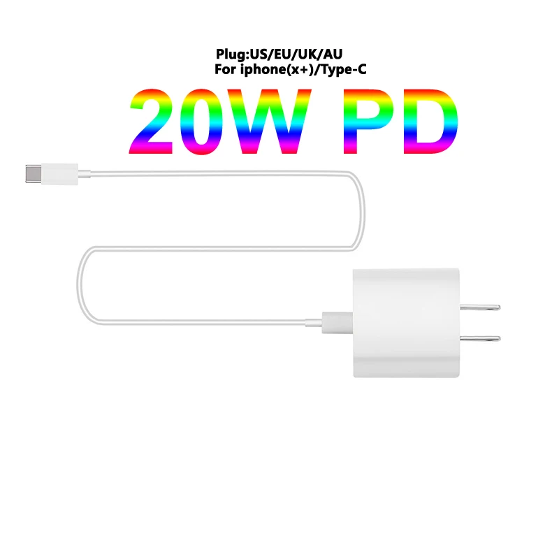 Новинка зарядное устройство PD для Iphone 13 12 дюймов с кабелем C2L сетевое вилкой