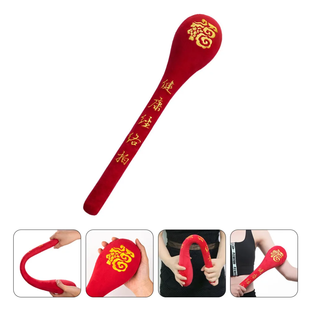 

Chinese Style Red Handheld Hammer Pat Stick Acupoint Massager Therapy Meridian Gua Sha Massage Tools Board Health Fitness
