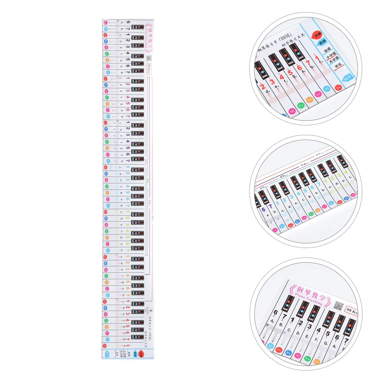 

Portable 88 Key Piano Keyboard Fingering Practice Comparison Chart Paper