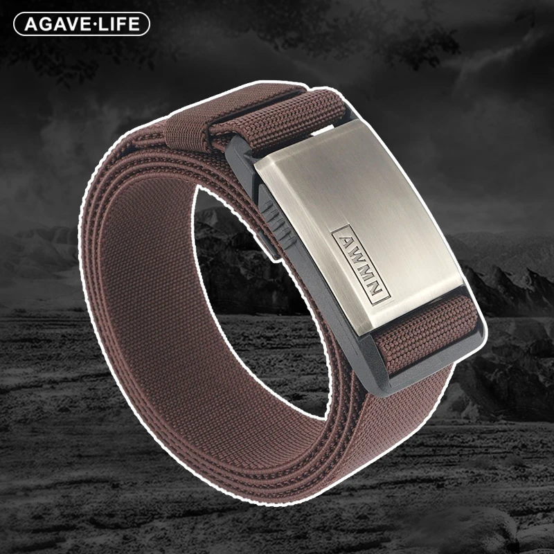 

Лидер продаж уличные эластичные ремни металлик настоящий нейлон Модный повседневный мужской ремень с магнитной пряжкой однотонный тактический ремень для походов