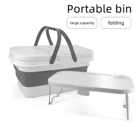 Portable camping fold bin，Camping box when table sailor shopping basket