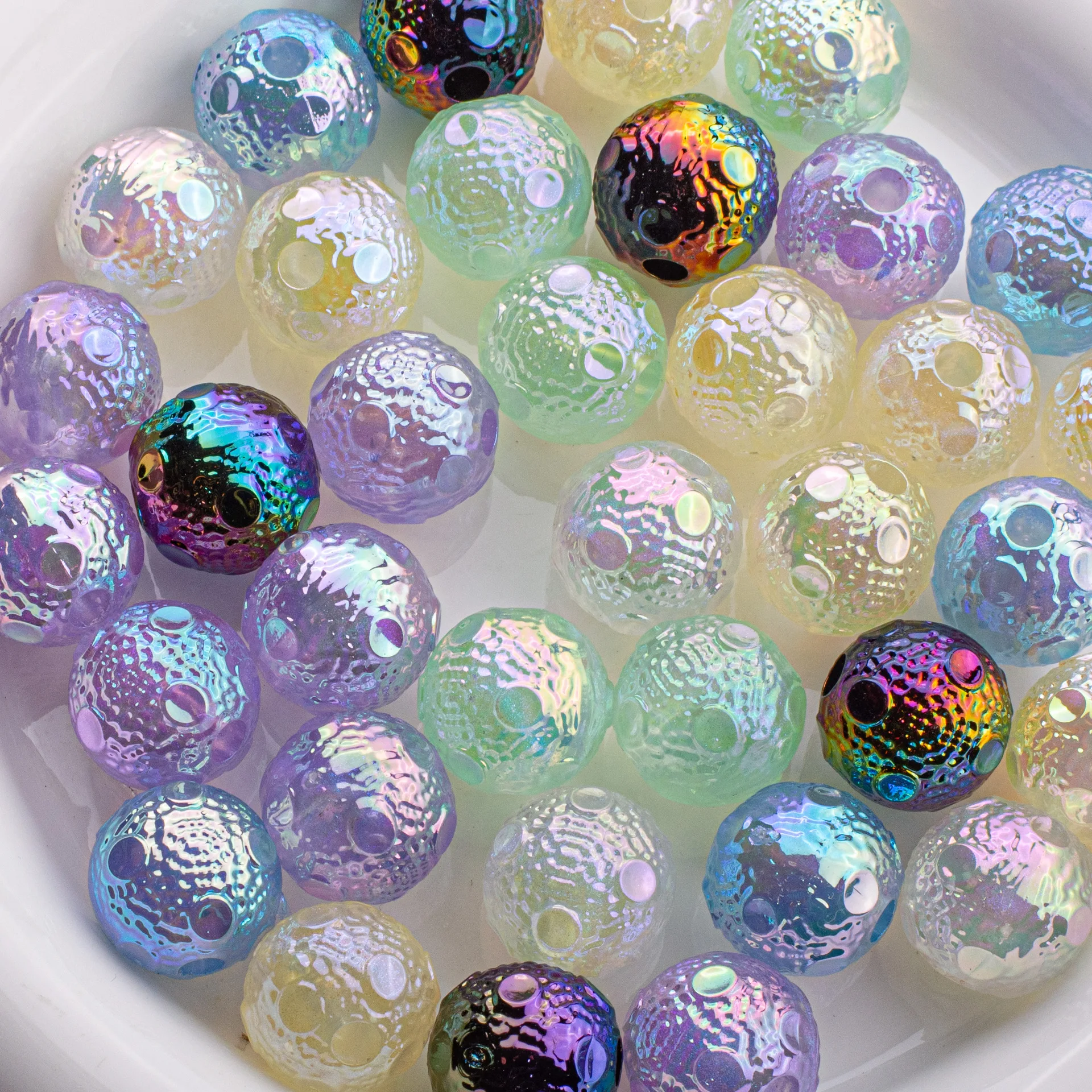 

100 шт., акриловые бусины в форме земли, 16 мм