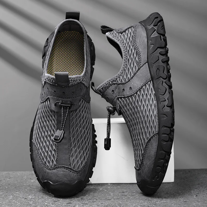 

2022 New Summer Breathable Men Sandals Fashion Roman Sandals Handmade Mesh Men Casual Shoes Platform Outdoor Men's Beach Sandals