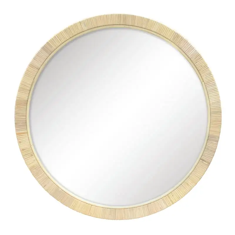 

Homes and Gardens 28 inch Rattan Round Wall Mirror