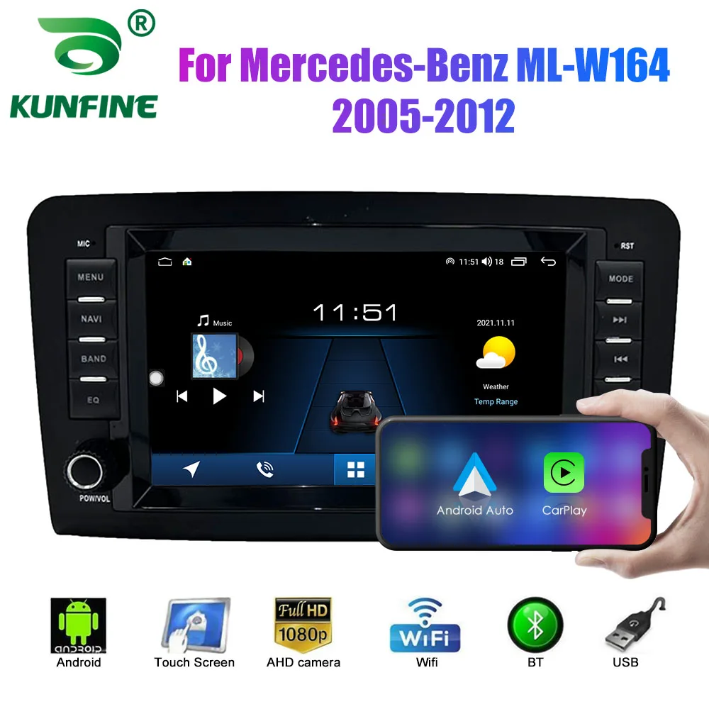 

Автомагнитола 2 Din Android для Benz ML-W164/W300 2005-2012, автомобильная стереосистема, мультимедийный видеоплеер, DVD-плеер, GPS-навигация, Carplay