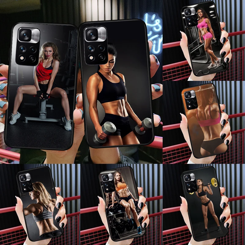 

Fitness Sexy Girl Case For Redmi Note 11 Pro Cover For Redmi Note 10 7 8 9 Pro 10S 11S K40 K50 9A 9C 10A 10C