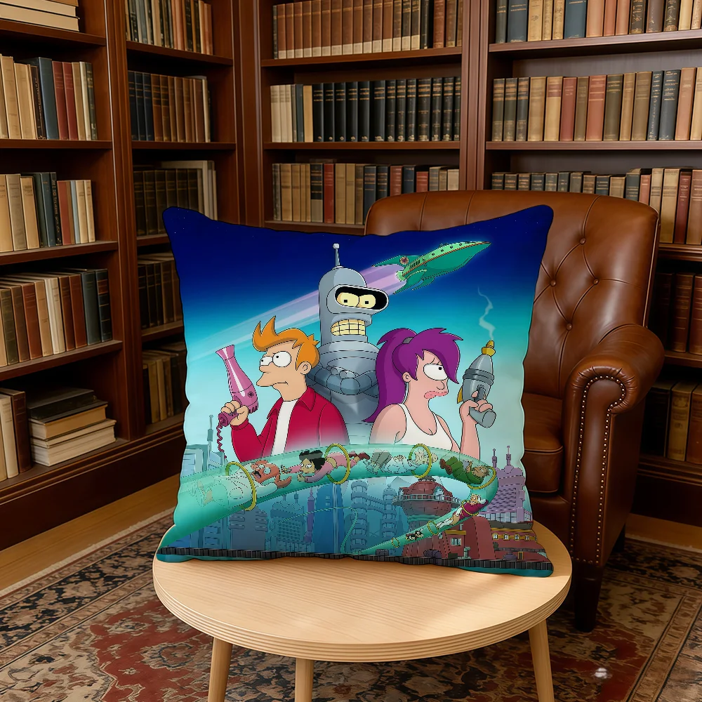 Чехол для подушки с рисунком F-Futurama-ES, подарки на день рождения, годовщину, для дома и офиса, мягкий, приятный для кожи чехол для подушки (art.: 3920db753ff9a) - 3920db753ff9a