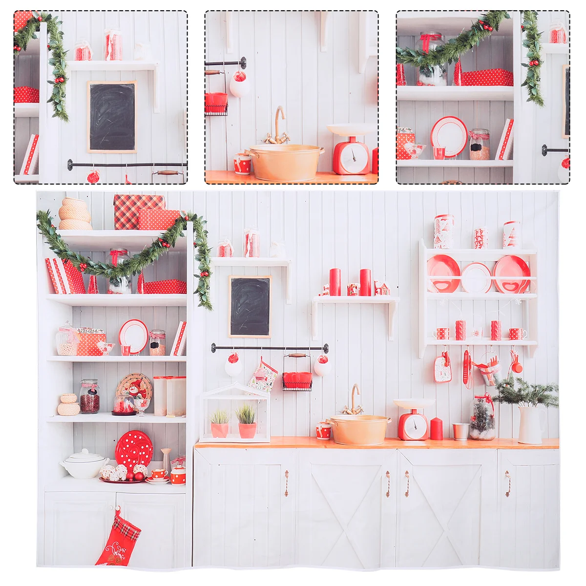 

1pc Christmas Prop Chic Hanging Cloth Photographing Decor for KTV Home