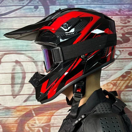 DOT approved For Adults Professional Motorcycle Helmet  Chopper Biker off-road Motorbike Helm full  Face  Motocross Helmets enlarge
