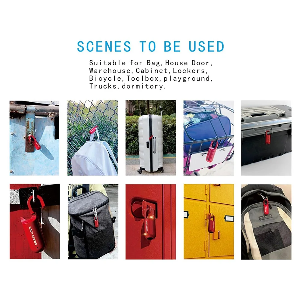 Навесной замок с отпечатками пальцев умный без ключа для шкафчика