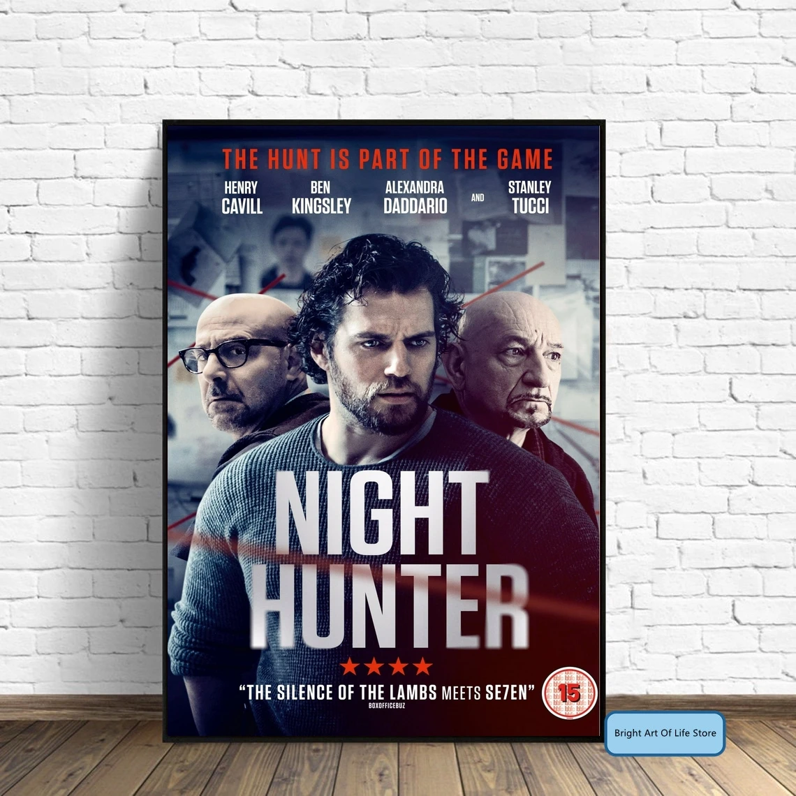 

Night Hunter (2019) Movie Poster Cover Photo Print Canvas Wall Art Home Decor (Unframed)