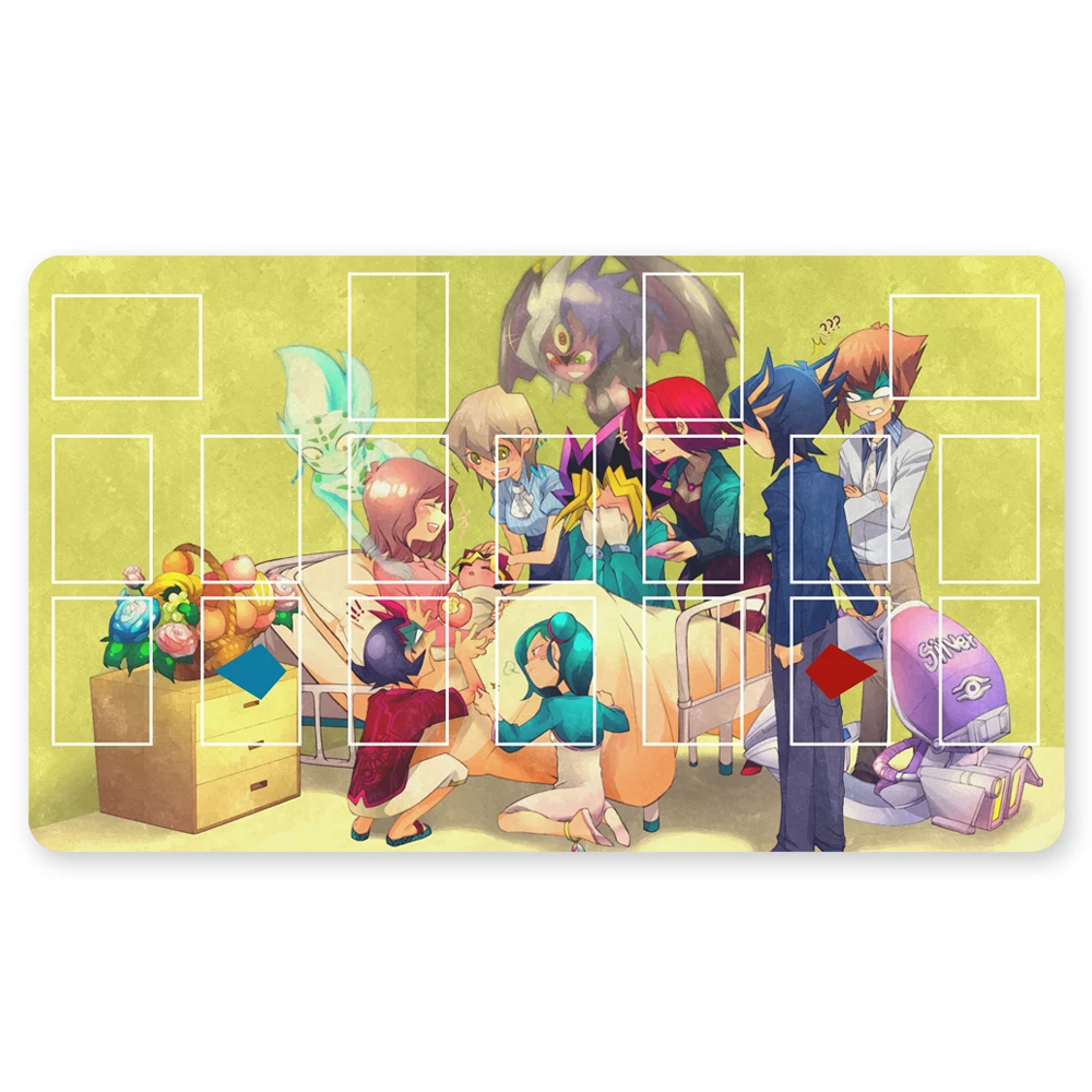 

682415 - TCG Playmat Blue-eyes Ultimate Dragon Dark Magician Duel Monsters Playmats Compatible for YuGiOh OCG TCG CCG + Free Bag