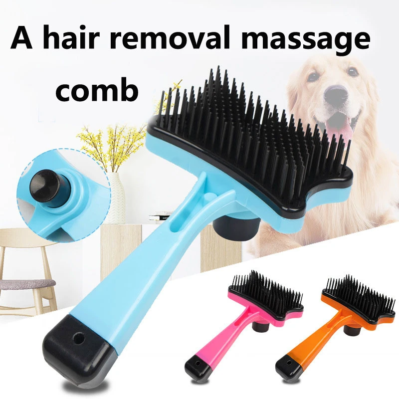 

Pet Hair Remover Cat Hair Remover Dog Hair Cleaner One-click Hair Remover Float Hair Massage Comb Pet Beauty Cleaning Supplies