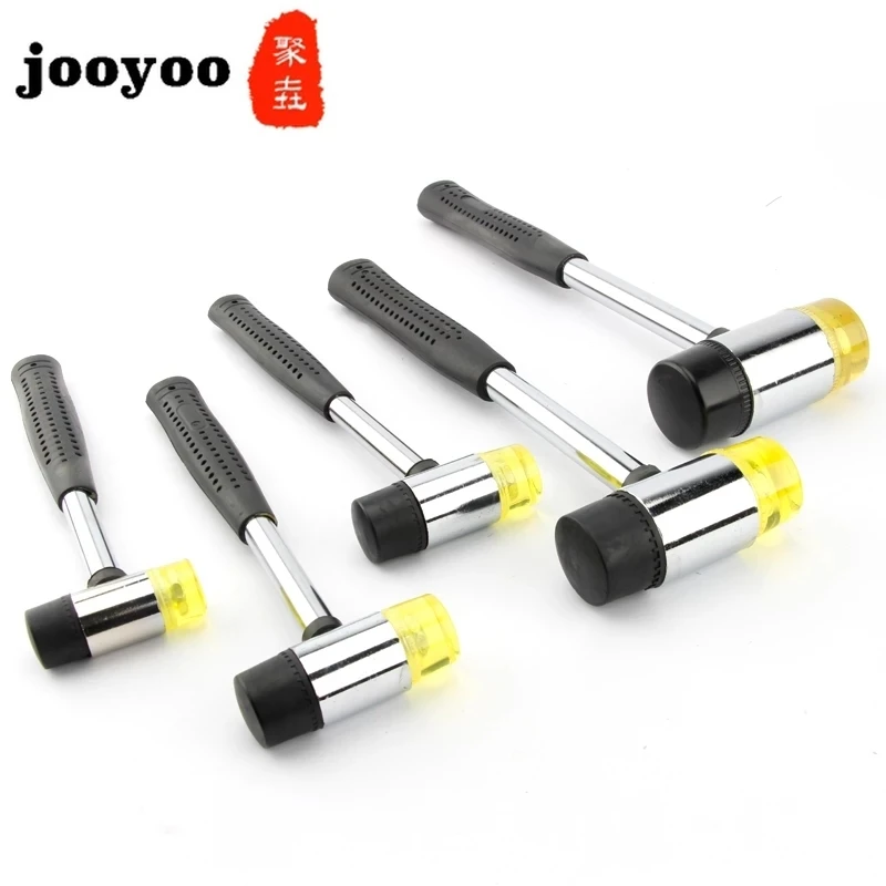 

Jooyoo 25mm 30mm 35mm 40mm Double Face Tap Rubber Hammer Multifunctional Glazing Window Beads Hammers Nylon Head Rubbers Mallet
