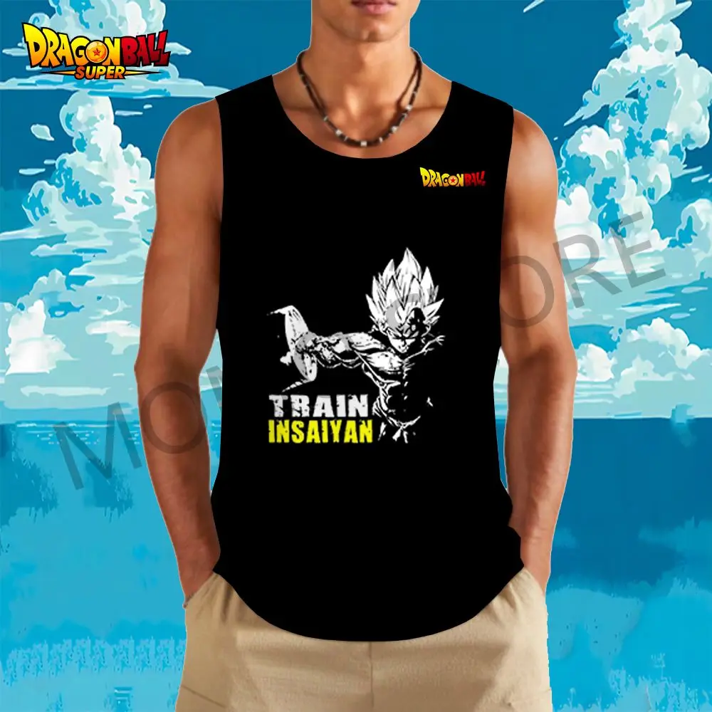 Мужская майка Goku летняя безрукавка с круглым вырезом и драконом жемчугом размеры