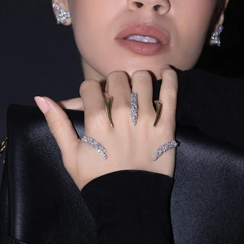 Браслет-манжета Бохо с кубическим цирконием для женщин