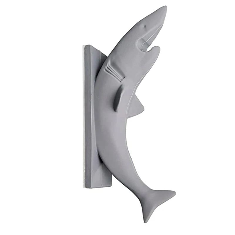 

WSND Cute Shark Shaped Cord Holder Wrap for Appliances Silicone Cable Management Clip Adhesive Wire Keeper Organizer Hook