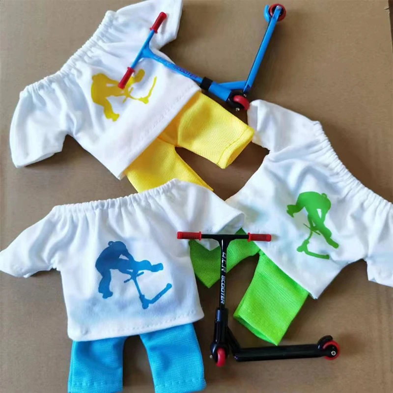 

Finger Scooter Skateboard Shoe Accessories Set,Child Gift Novelty Toys,Fingertip Two Fingerboard Skate Wheels Clothes