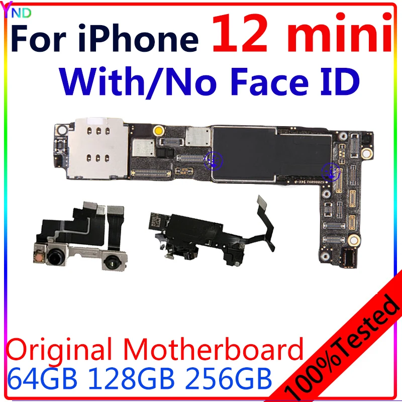 

Original Unlocked For iPhone 12 Mini Mainboard Support OS Update Free iCloud Motherboard iphone12 mini 4G 5G board Full Working