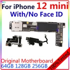 Оригинальная разблокированная материнская плата для iPhone 12 Mini, поддержка обновления ОС, Бесплатная материнская плата iCloud, iPhone 12 mini 4G 5G, плата полностью Рабочая