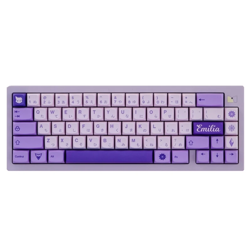 

PBT Dye Sub Keycaps 134pcs XDA Purple Keycap Set for Game Mechanical Keyboard