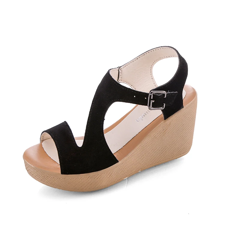 

Casual Summer Fashion Outdoor Sandals Comfortable Leather Platforms Women Sandals Outdoor Walking Light Women's Flat Shoes