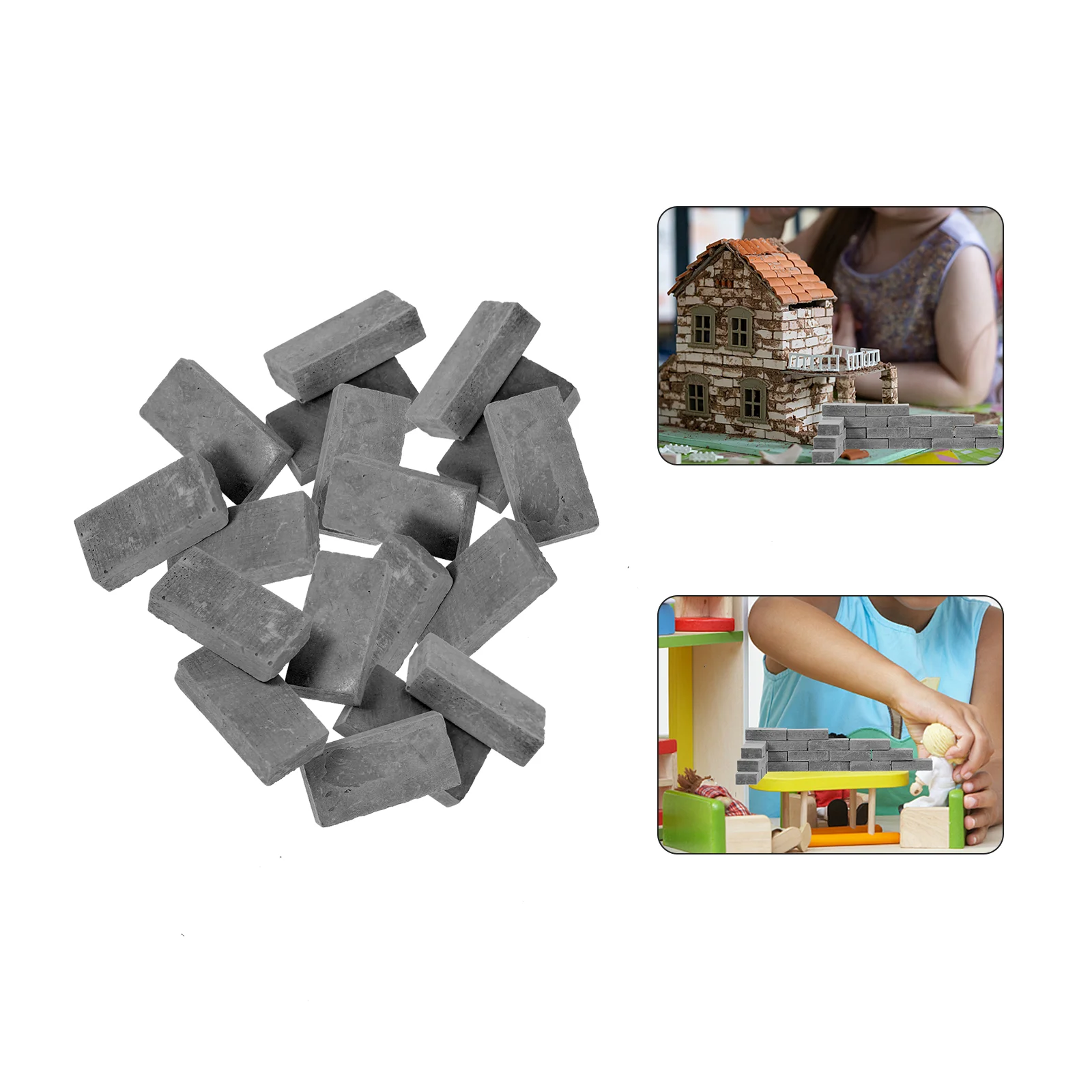 

20 Pcs Simulated Bricks Mini Accessories Sand Table Baby Micro Landscape Decor Clay DIY Miniature Child Simulation