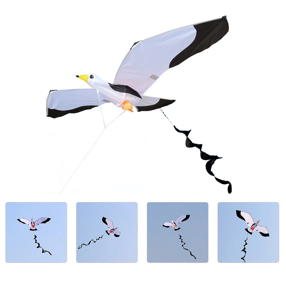 

Outdoor Play Toys Kids 3D Seagull Kite Funny Three-dimensional Long Tail Easy Fly Toddler Flying