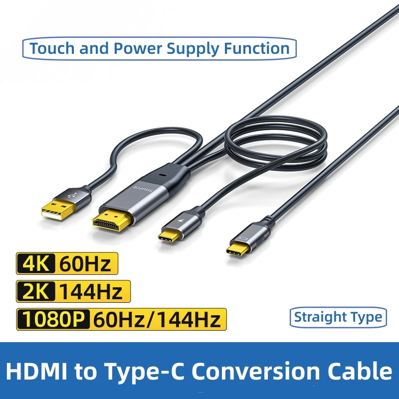 

Кабель HDMI в Type-C HD с преобразователем источника питания, очки виртуальной реальности, подключенные к компьютеру, адаптер AR, портативный дисплей, одна линия