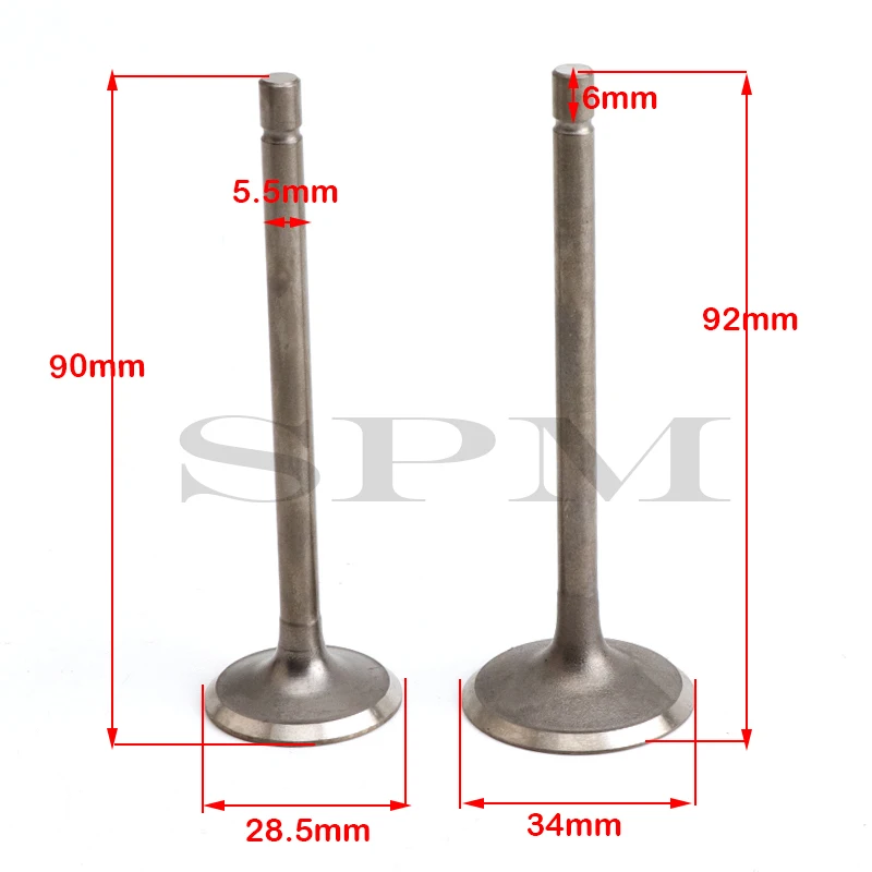 Клапан впускного выхлопного стержня двигателя мотоцикла, клапан подходит для LIFAN ZONGSHEN LONGXIN CG250 250cc Go Cart внедорожный велосипед ATV багги запчасти