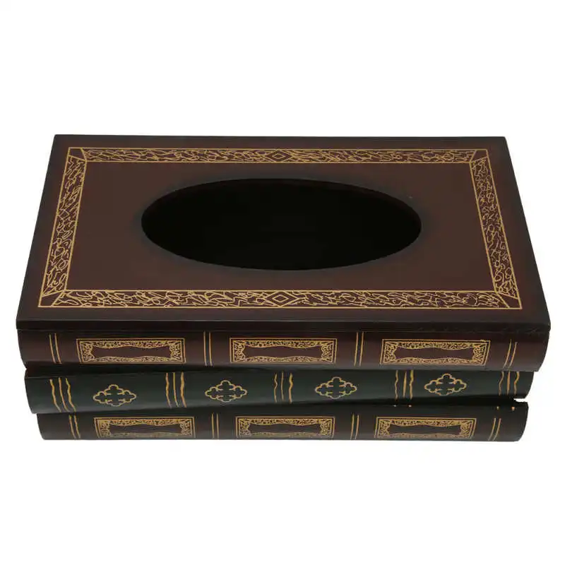 

Retro Tissue Box Exquisite Craftsmanship Vintage Napkin Storage Box for Coffee Shop