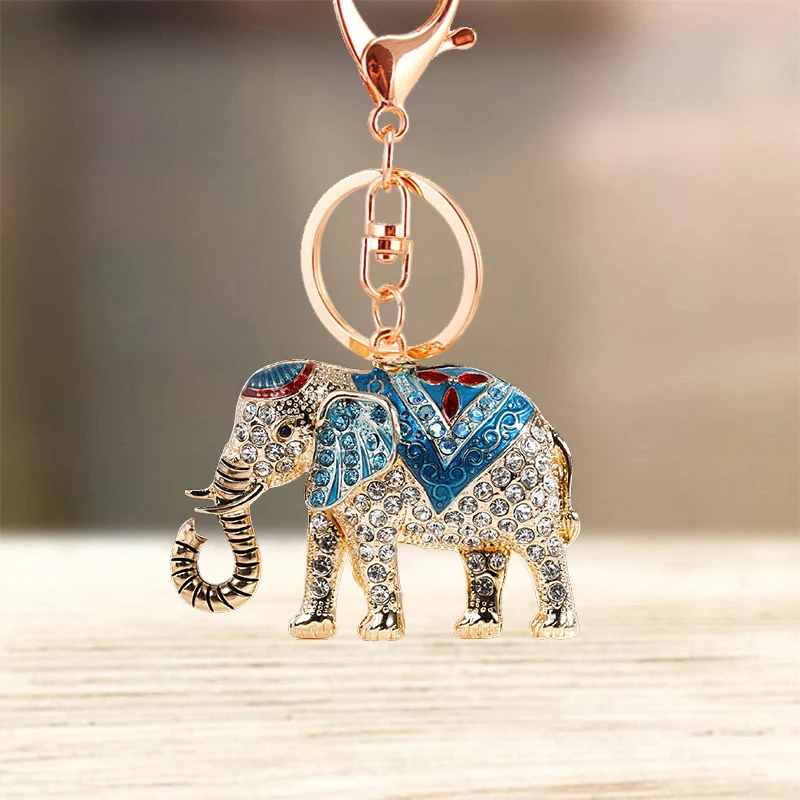 

Милый со стразами и кристаллами Большое Ухо Будда слон-брелок буддистское животное