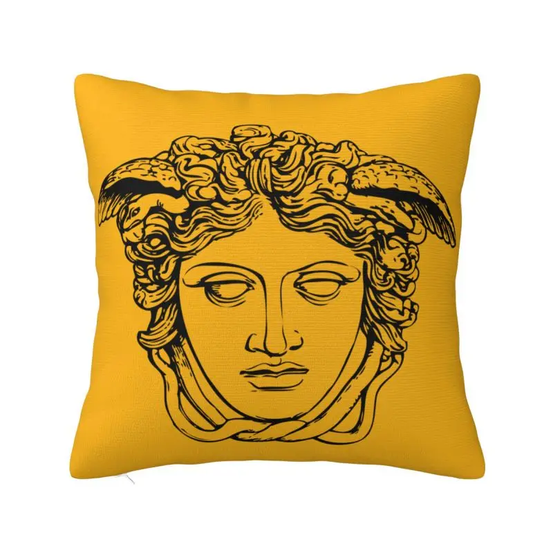 

Nordic Style Greek Myth Gorgons Medusa Head Cushion Covers Velvet Throw Pillow Case Sofa Square Pillowcase Bedroom Decoration