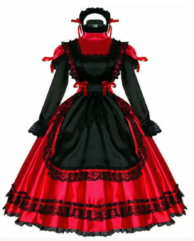 Запираемое женское атласное платье перекрестная одежда портновский фартук с