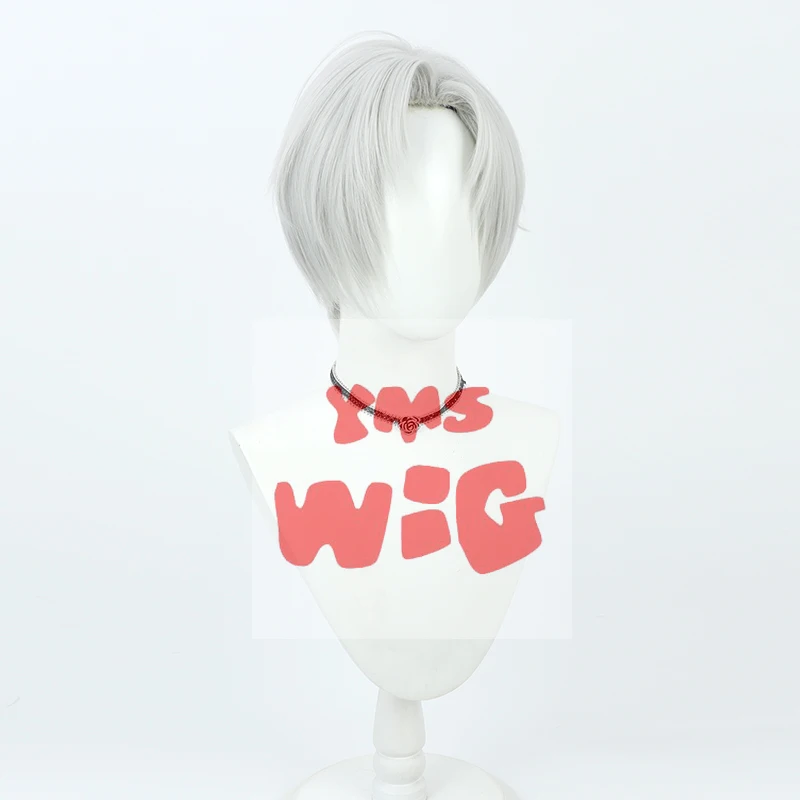 Слезы Фемиды Вильгельм Ричард Косплей Парик Короткие Серые Термостойкие