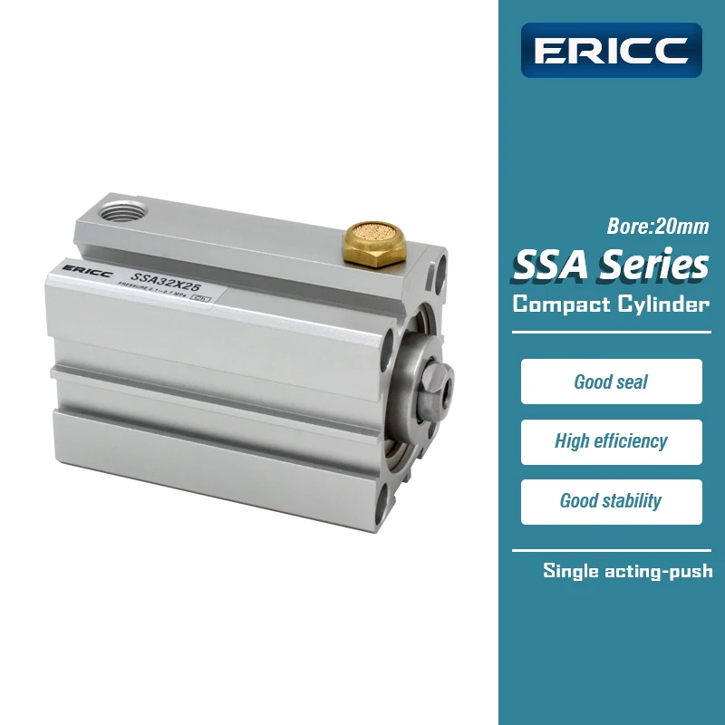 

SSA20 Series single acting-push type Compact cylinder bore 20 stroke 5~50mm SSA20X10-B SSA20X30-S-B SSA20X40