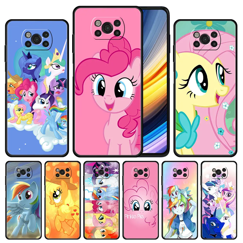 

Case Cover for Xiaomi Poco X3 X4 M3 F1 F2 F3 M3 M4 NFC Redmi K40 K40s K50 11T 12 12X Pro Shell My Little Pony Horse Pink