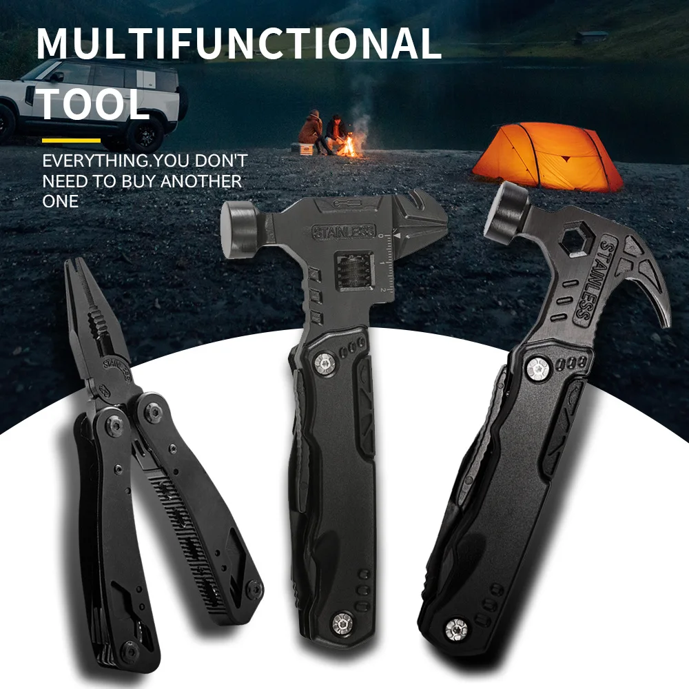 

Многофункциональный инструмент для выживания на природе, многофункциональные плоскогубцы, строительный молоток с оболочкой, инструмент д...